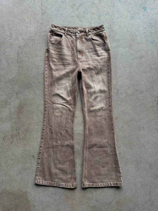 Brown flared denim